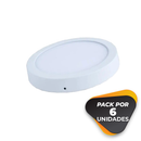 PANEL LED REDONDO SOBREPUESTO 18W 21 cm Pack por 6 unidades